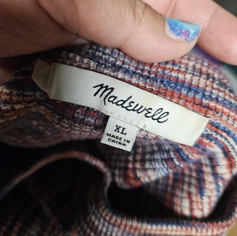 Madewell Space-Dyed Midi Sweater Dress Size XL - Picture 6 of 9